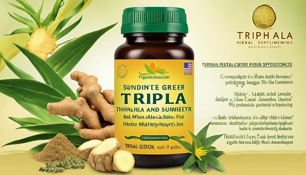 triphala herbal supplements digestion