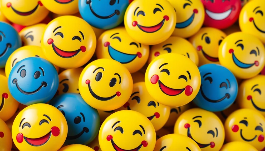 variety of smiley emojis