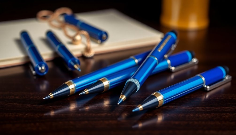 choosing blue gel pens
