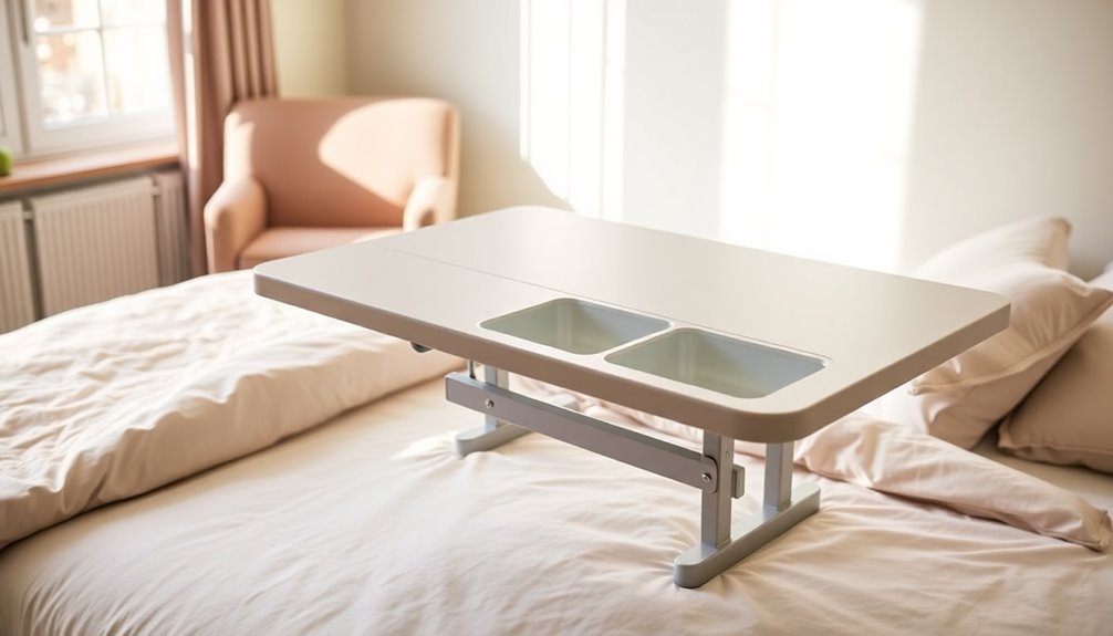 choosing elderly overbed table