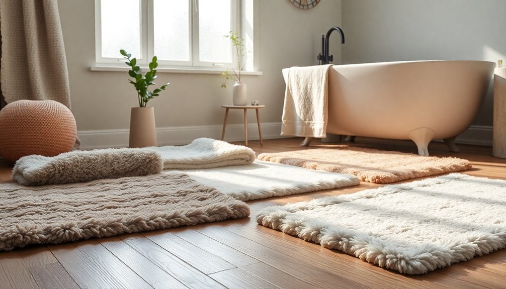 cozy stylish bathroom mats