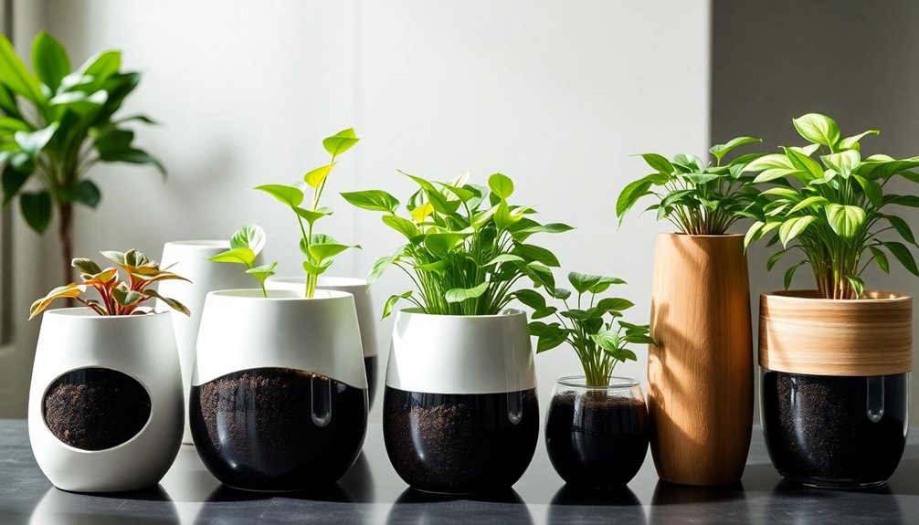 selecting indoor self watering planters