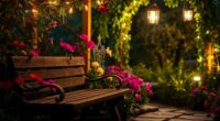 solar lights enhance gardens