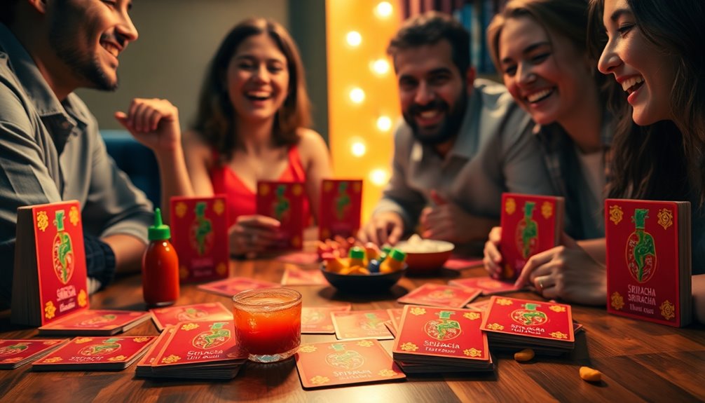 spicy sriracha themed card games