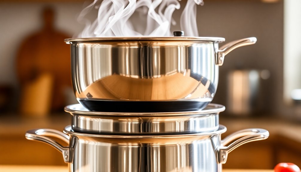 top stainless steel double boilers