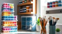 organized paint storage solutions