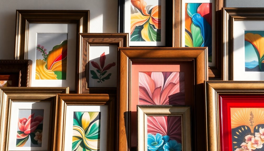 selecting art display frames