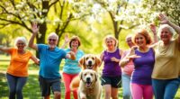 active joyful senior movement