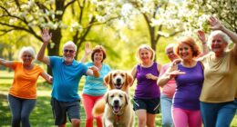 active joyful senior movement