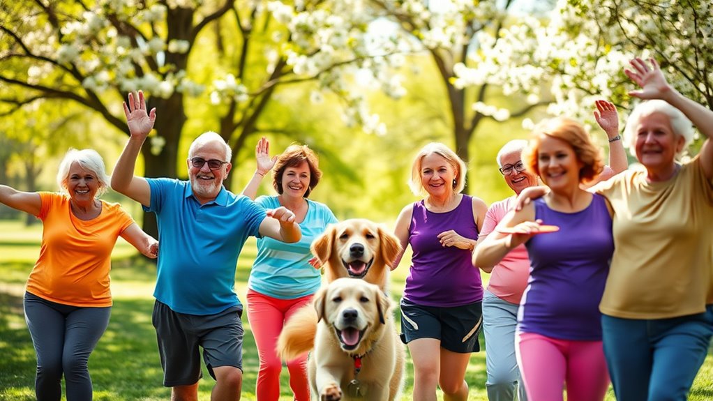active joyful senior movement