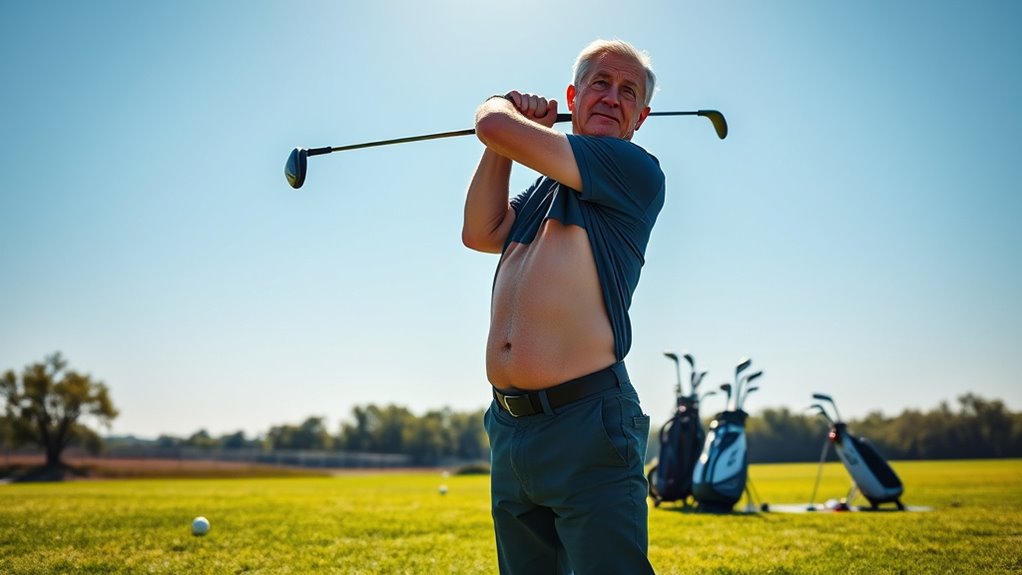 core strength enhances golfing performance
