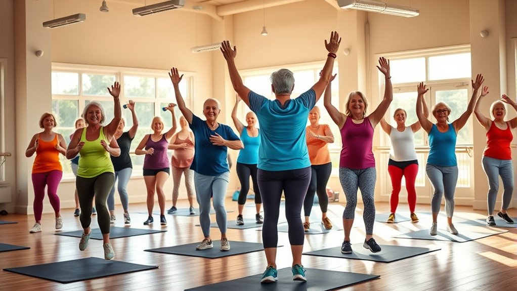 heart pumping senior aerobics classes