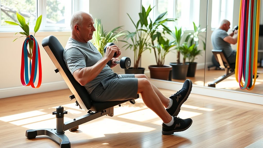 seated muscle building exercises for seniors
