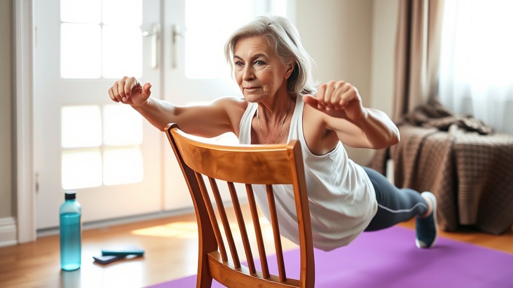 tricep strengthening chair dips