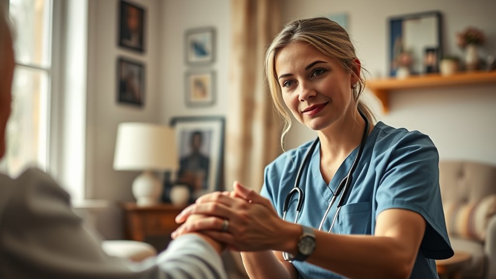calm compassionate caregiver presence