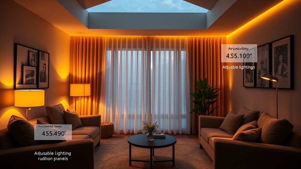 adjust lighting for calming