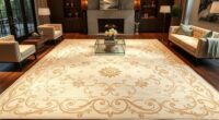 elegant ivory silk rugs