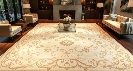 elegant ivory silk rugs