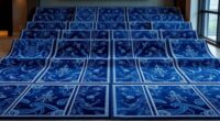 elegant navy silk carpets