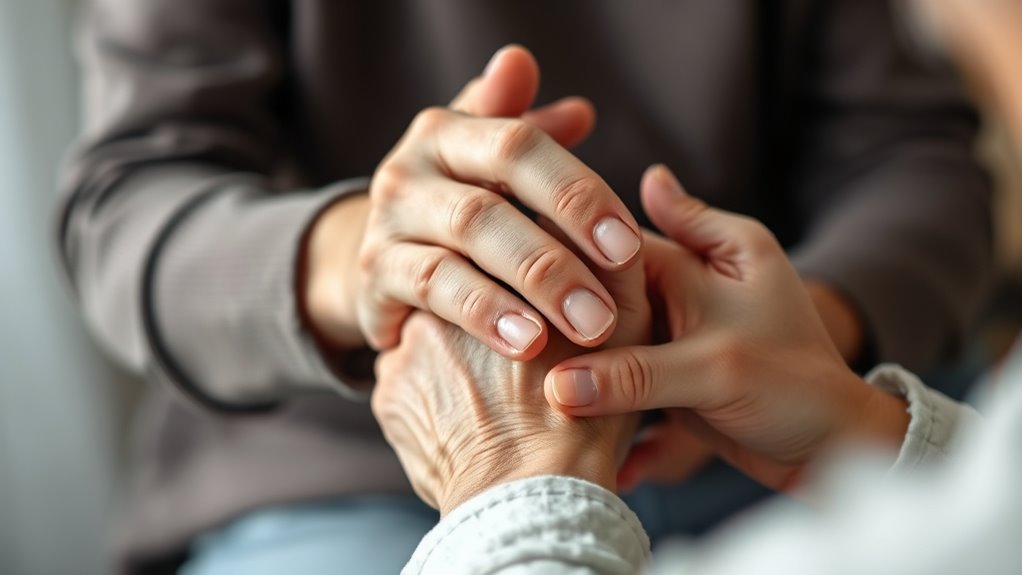 gentle soothing hand massage