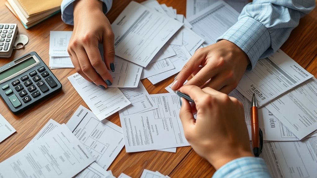 organize receipts for taxes
