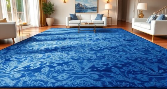 top yilong blue silk rugs