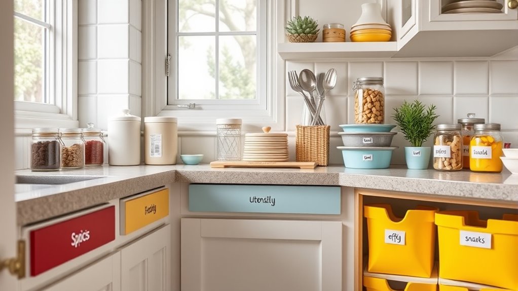 use color coded labels consistently