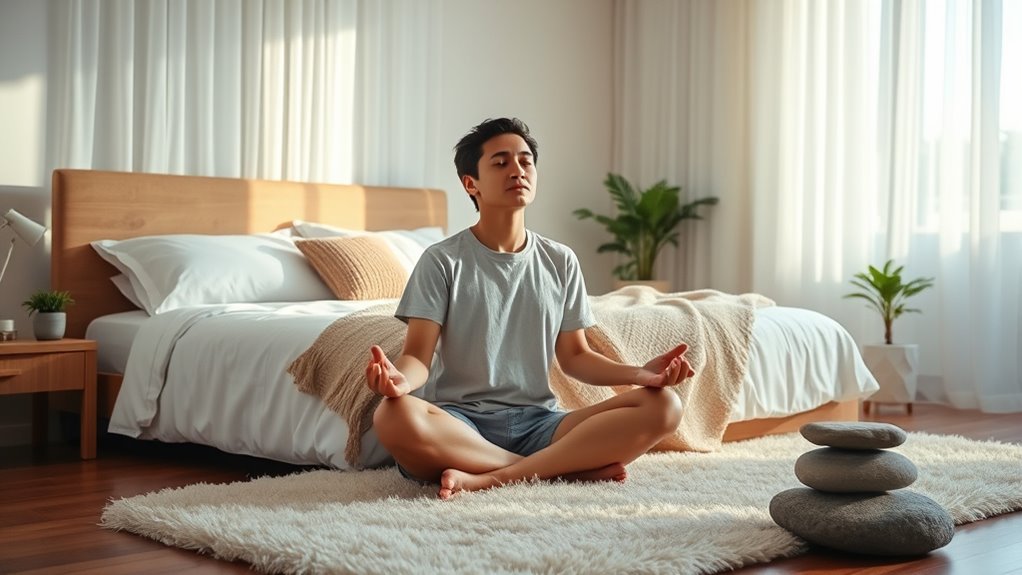visualize peaceful calming scene