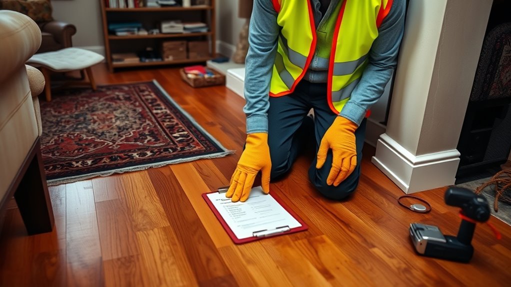 inspecting home hazard zones