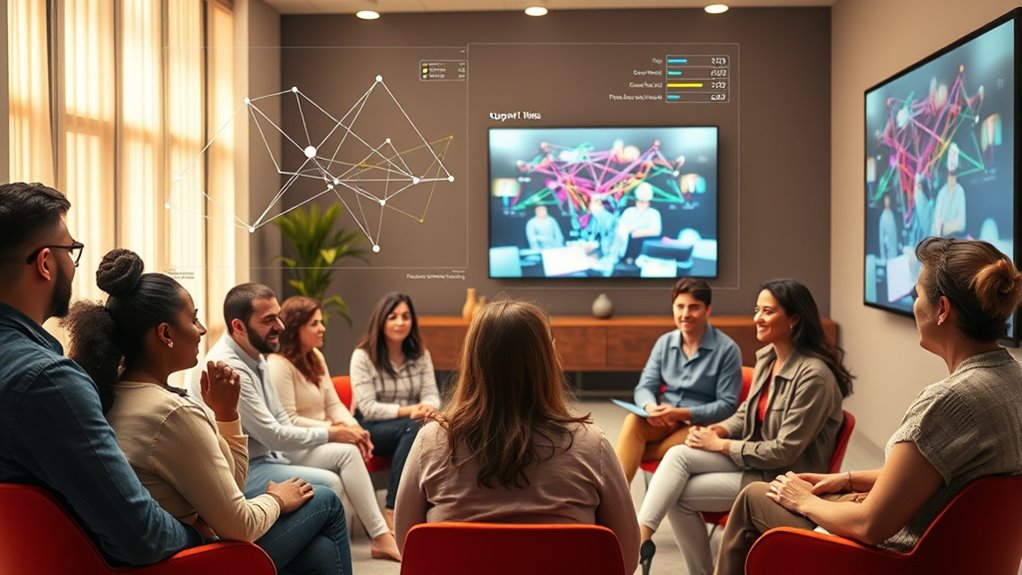 observe group interaction patterns