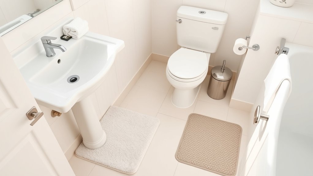 remove bathroom clutter safely