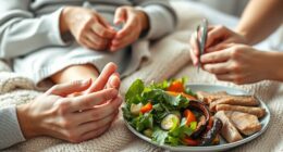 diabetic senior meal and foot care