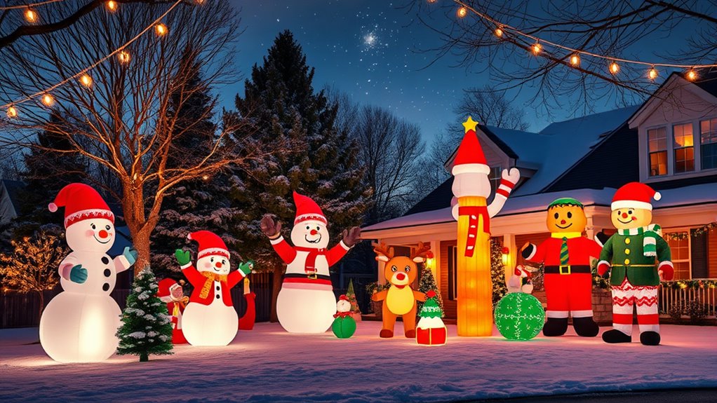 large festive yard inflatables