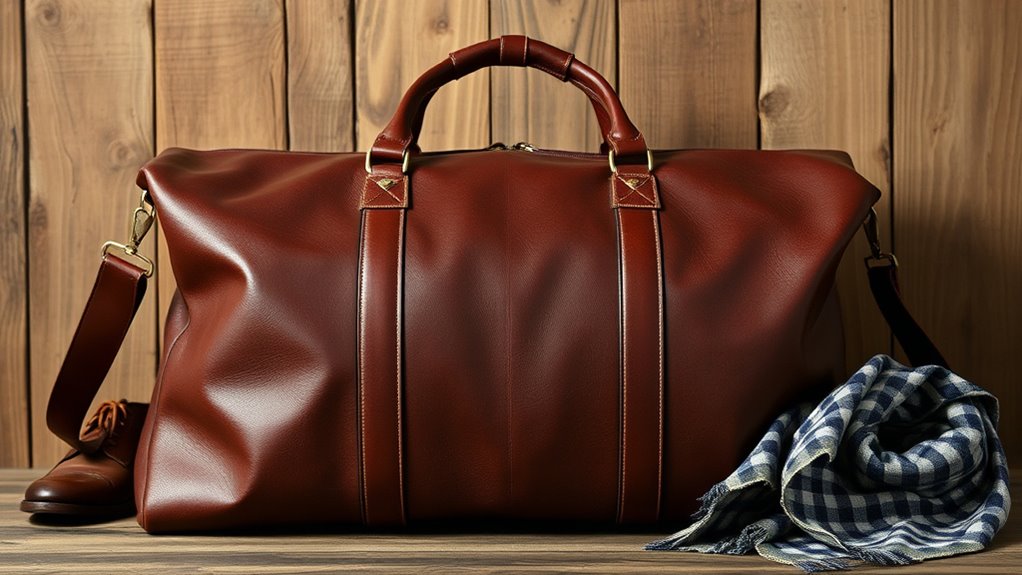 luxury leather travel essentials