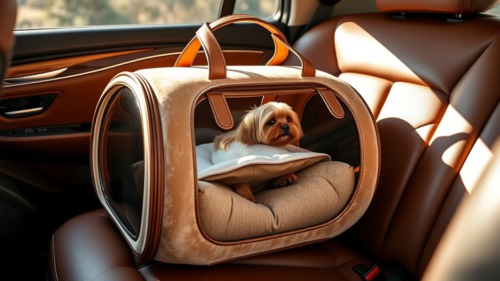 luxury travel dog carriers