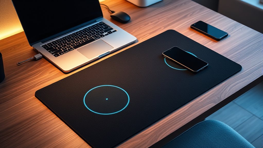 wireless charging desk mats
