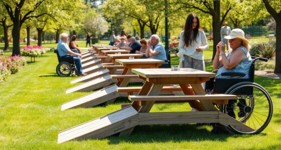 accessible outdoor picnic tables
