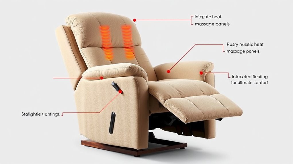 adjustable heat massage comfort