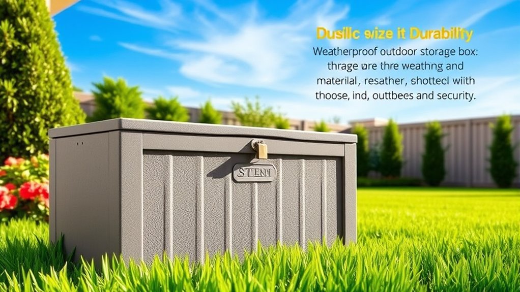 choose durable weatherproof storage