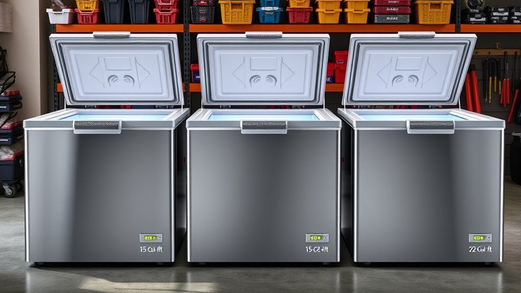 garage freezer capacity considerations