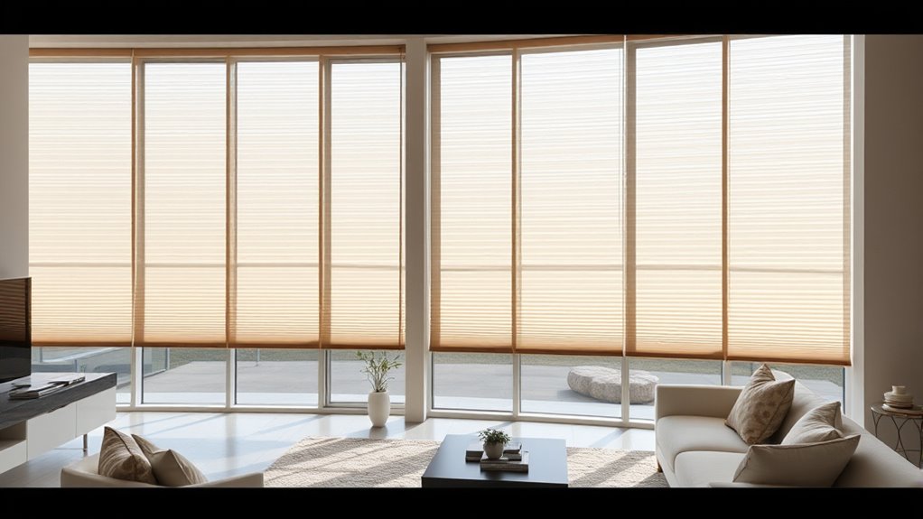 large window motorized blinds