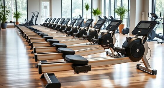 low seat height rowing machines