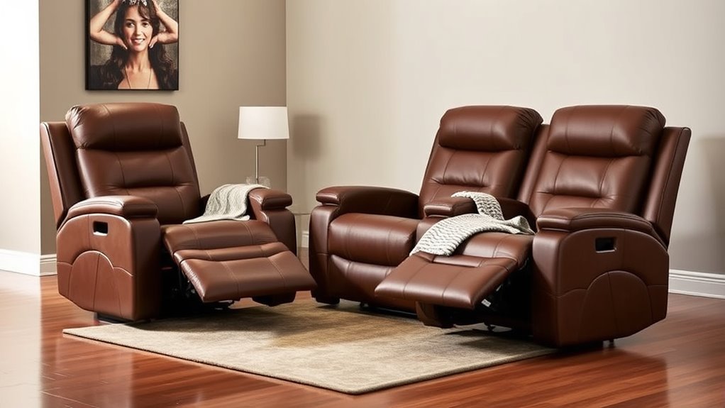 luxury leather recliner selection