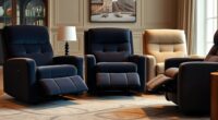 luxury stain resistant fabric recliners
