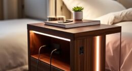 stylish illuminated bedside furniture