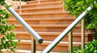 top aluminum step railings