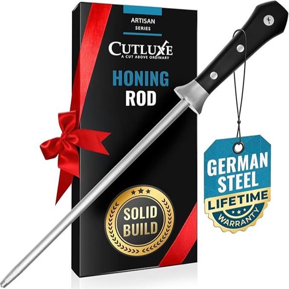 Cutluxe 10 Honing Steel with Ergonomic Handle