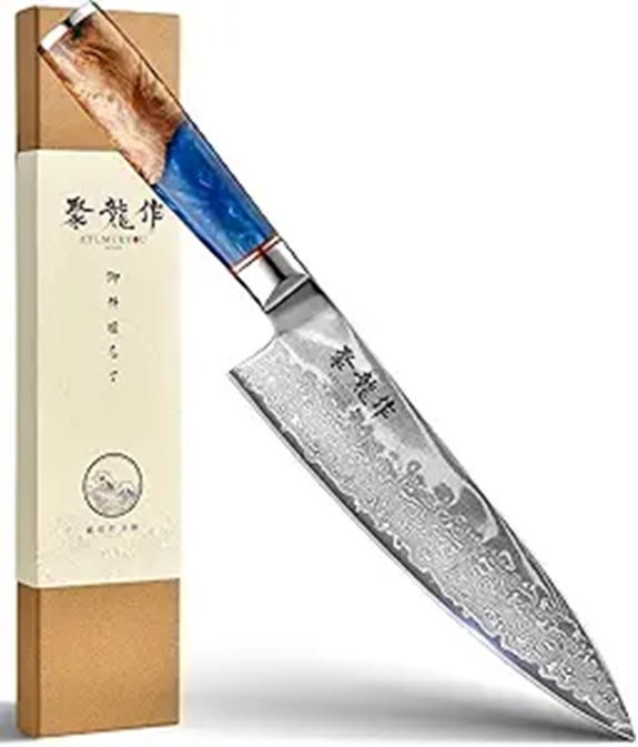 Japanese Chef Knife 8-Inch Damascus VG10 Steel