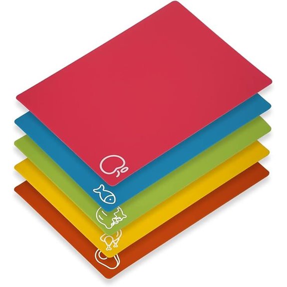 5-Pack Flexible BPA-Free Cutting Boards