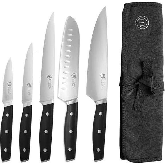 MasterChef 5-Piece Chef Knife Set with Roll